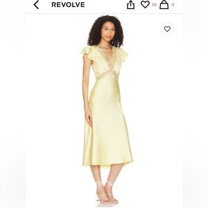 Kayla Yellow Midi Dress